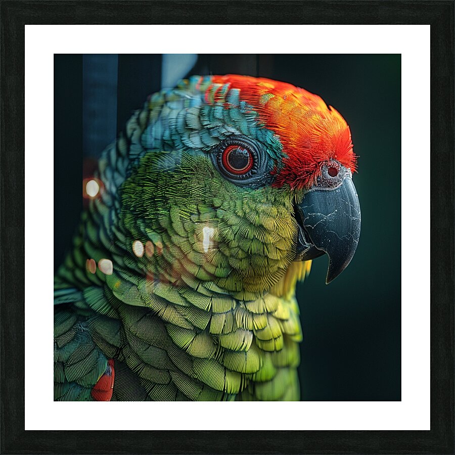Red Lored Parrot Picture Frame print