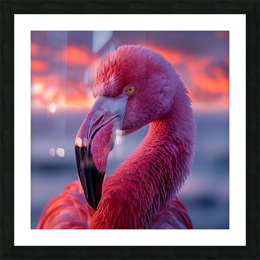 Tropical Flamingo Picture Frame print