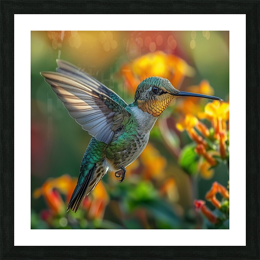 Humming Bird Picture Frame print