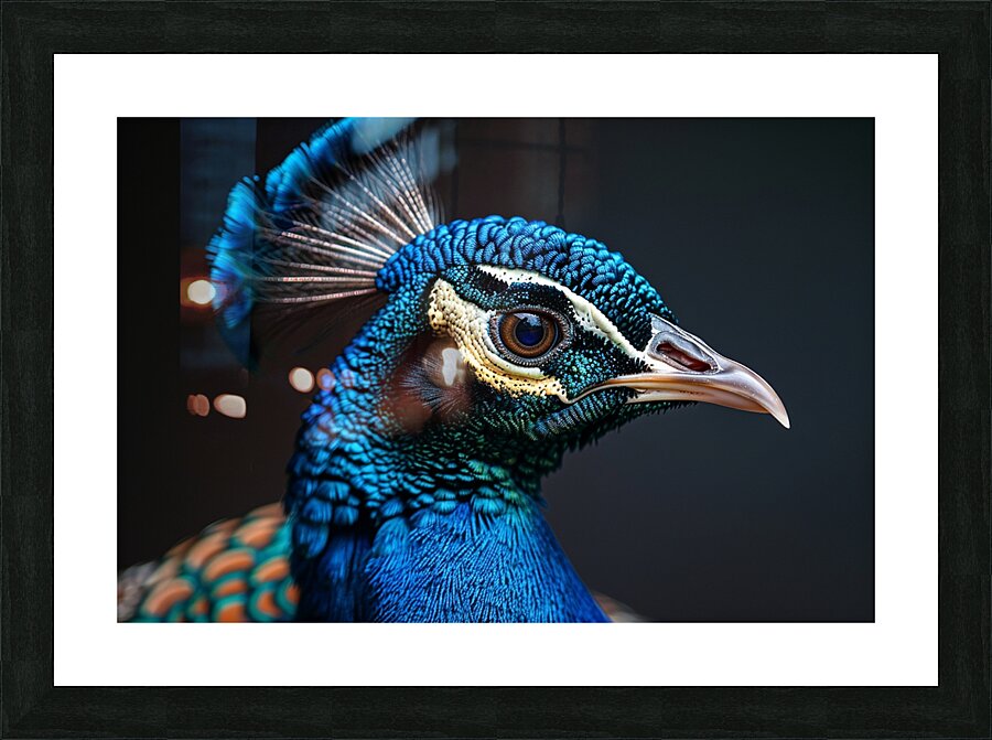Delightful Peacock Picture Frame print