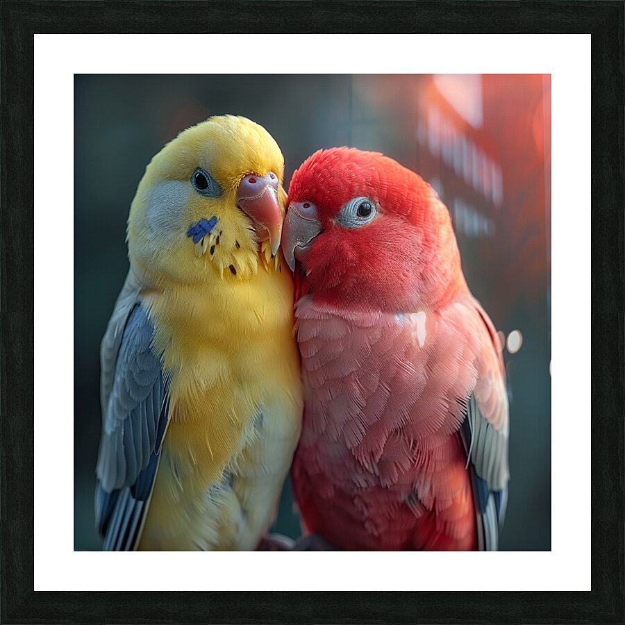 Happy Lovebird Picture Frame print