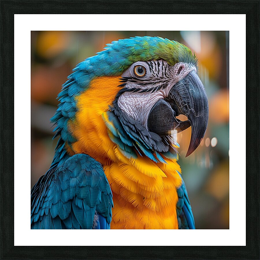 Macaw Eyes Picture Frame print