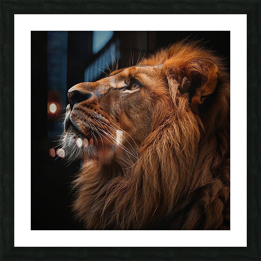 Glorious Lion Picture Frame print