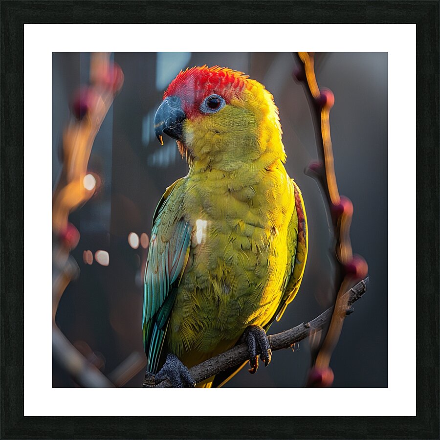 Bright Parrot Picture Frame print