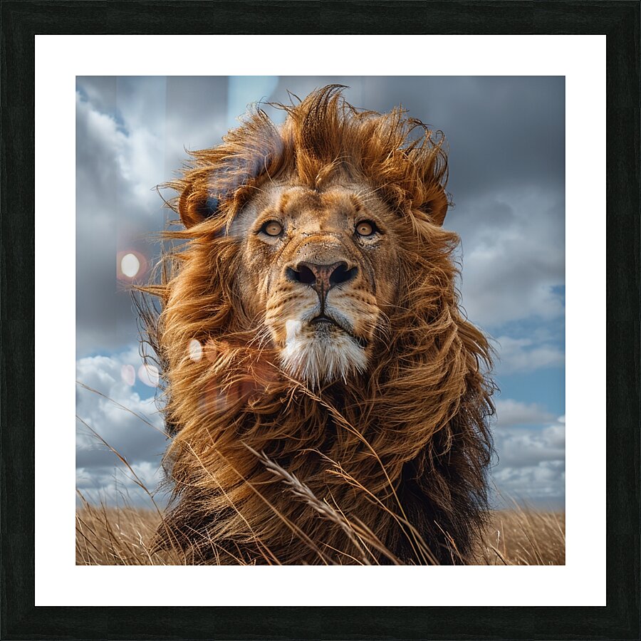 Charismatic Lion Picture Frame print