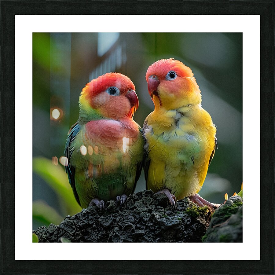 Melodic Lovebird Picture Frame print
