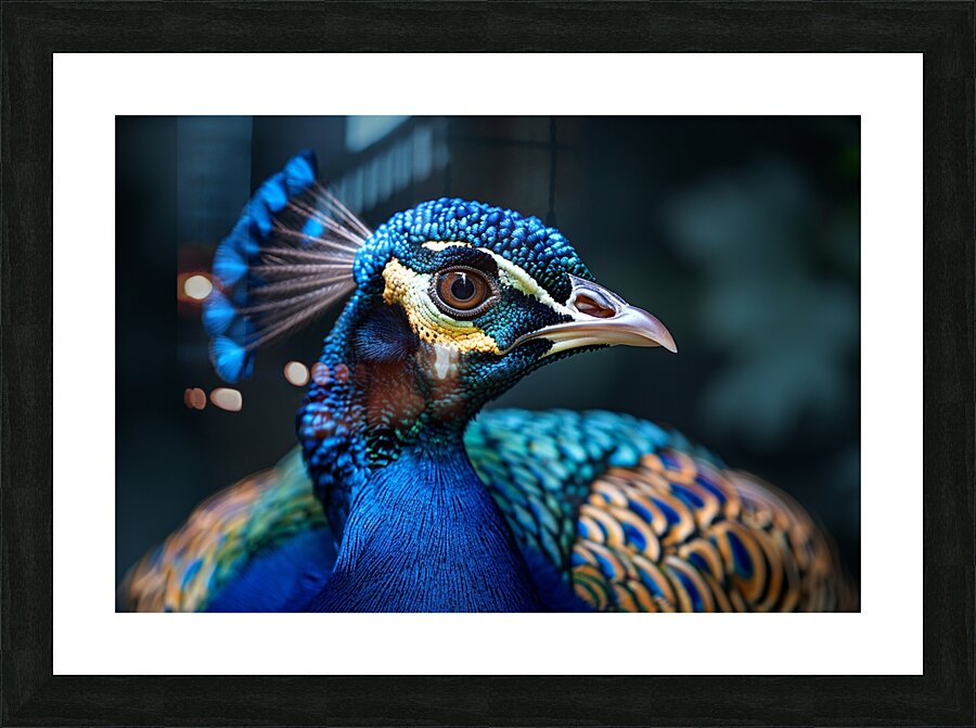 Grand Peacock Picture Frame print