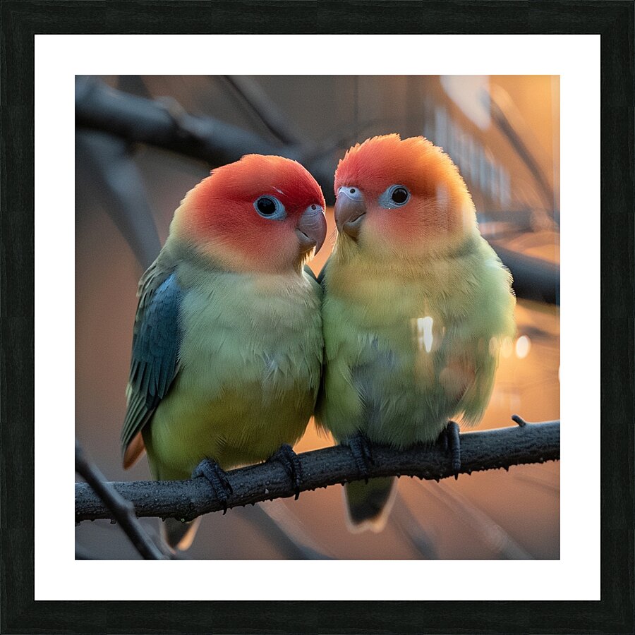 Tender Lovebird Picture Frame print