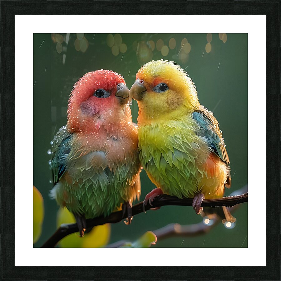 Bonded Lovebird Picture Frame print