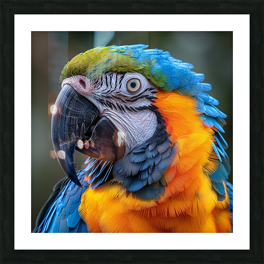 Macaw Eye Picture Frame print