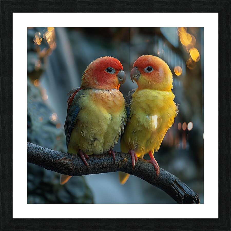 Adoring Bird Pair  Picture Frame print