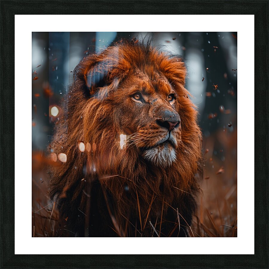 Wild King Picture Frame print