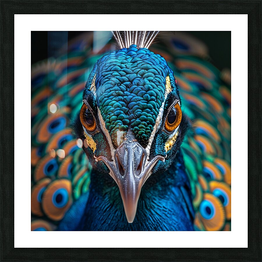 Peafowl Beak Picture Frame print
