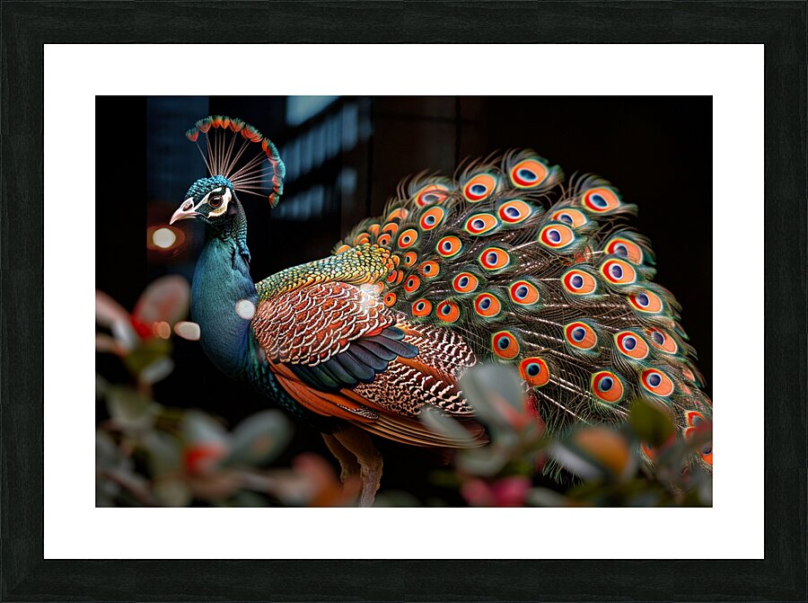 Peafowl Picture Frame print