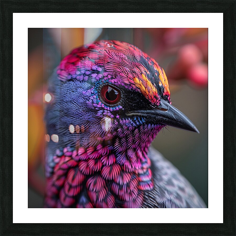 Vibrant Bird Picture Frame print