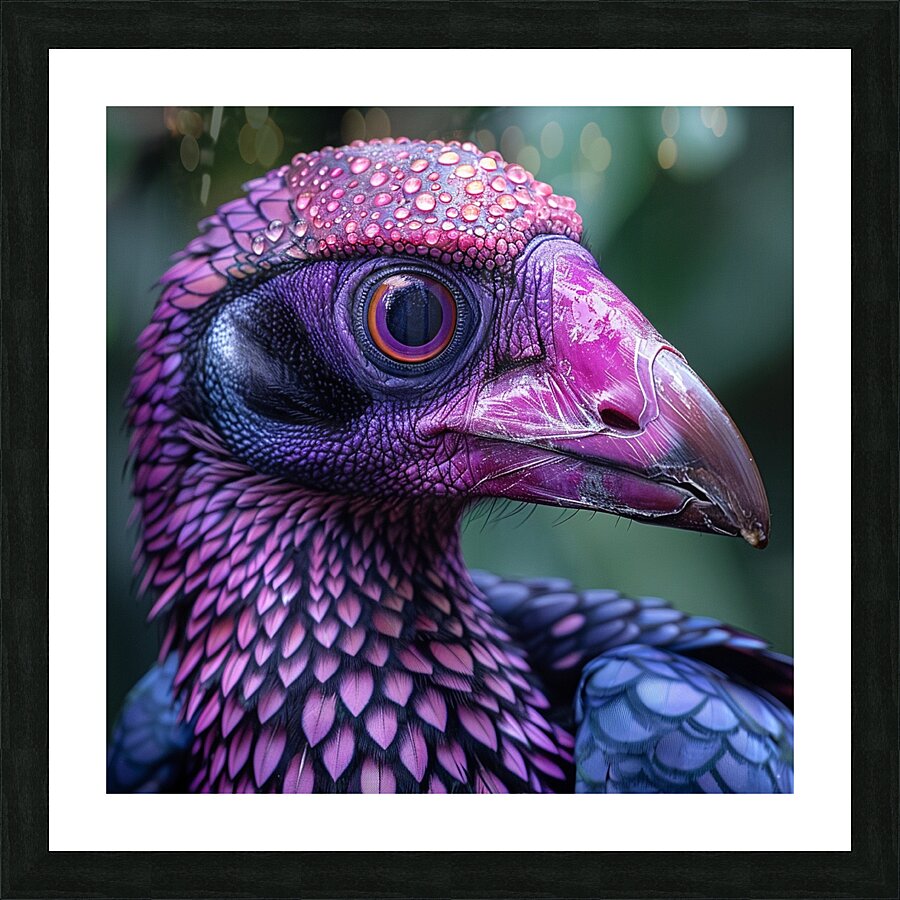 Purple Bird Beak Picture Frame print