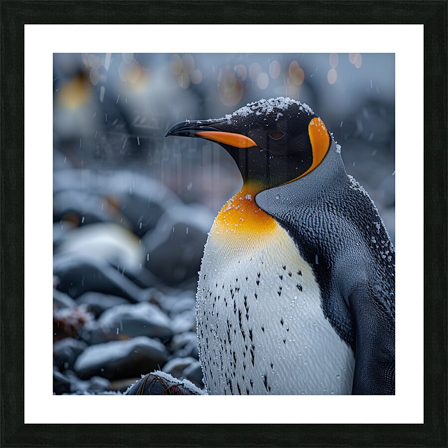 Arctic Sparkle Penguin Picture Frame print