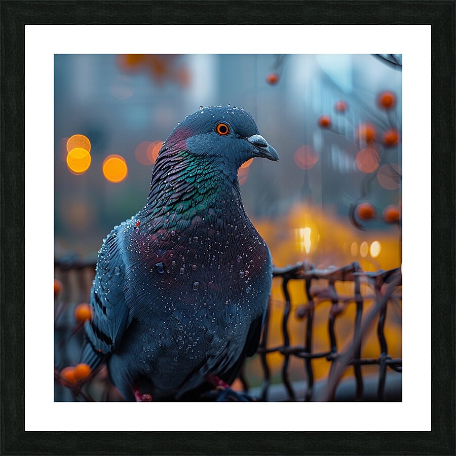 Lonely Pigeon Picture Frame print