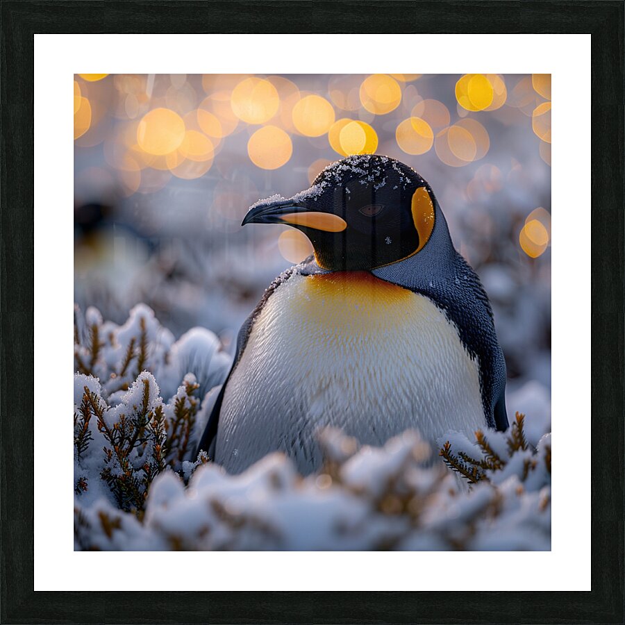 Cheerful Penguin Picture Frame print