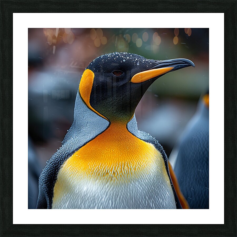Playful Penguin Picture Frame print