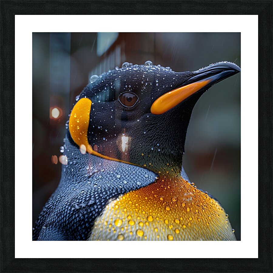 Melodic Penguin Picture Frame print