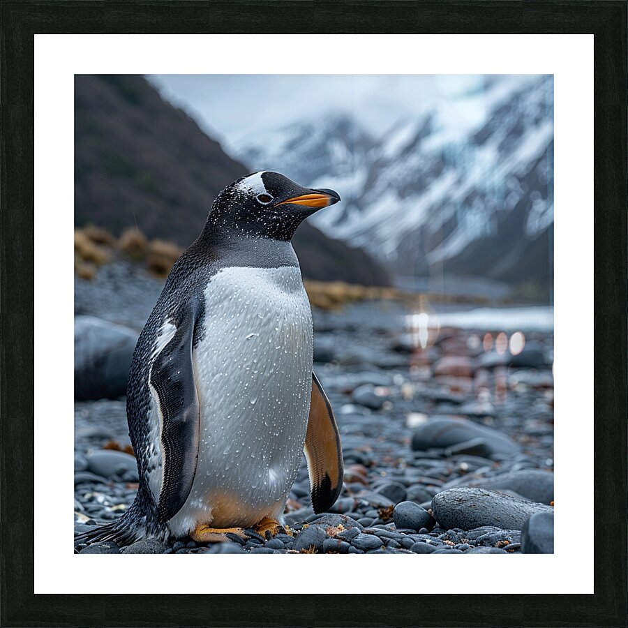 Antarctic Penguin Picture Frame print