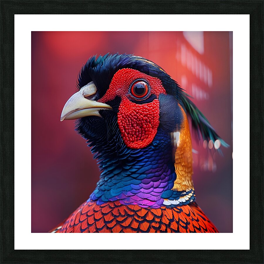 Vibrant Pheasant Bird Picture Frame print