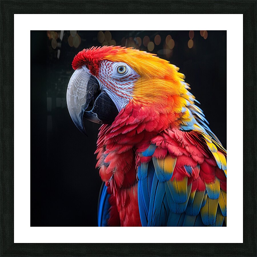 Graceful Macaw Picture Frame print