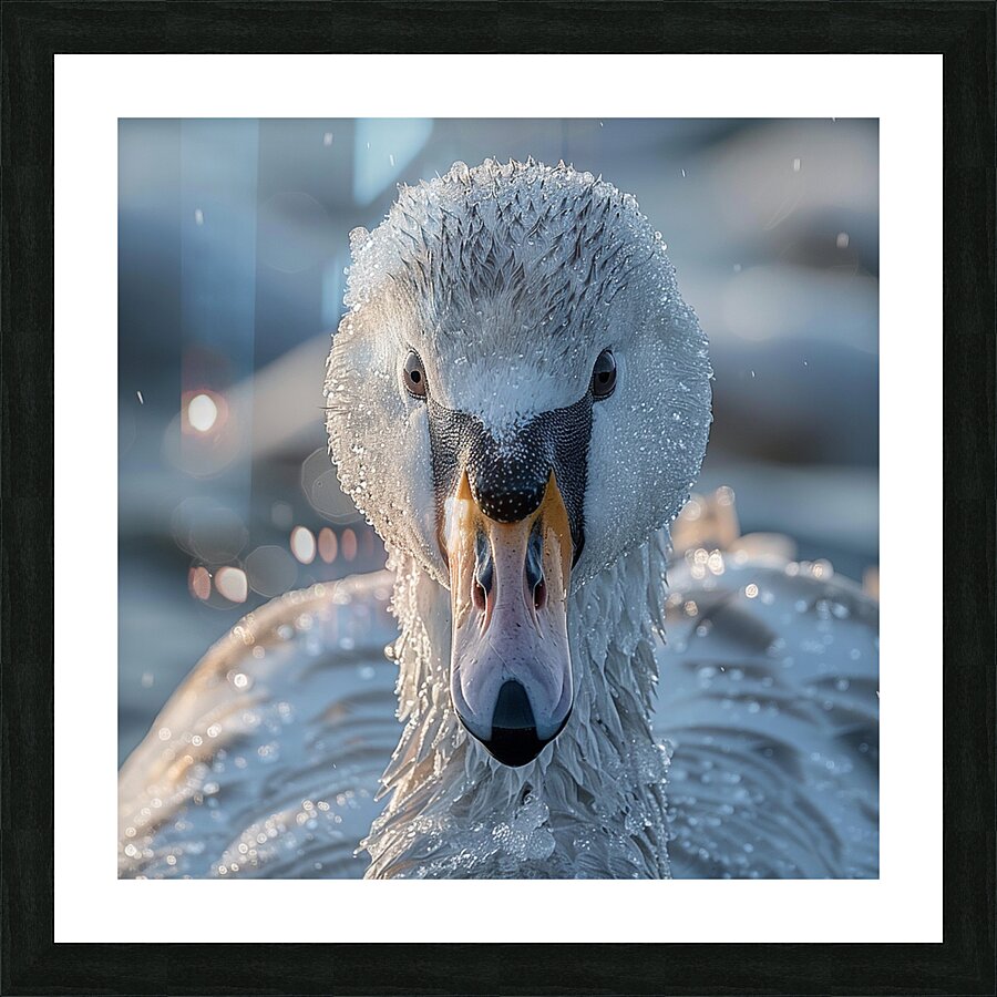Swan Majesty Picture Frame print