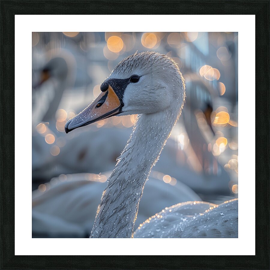Swan Serenity Picture Frame print