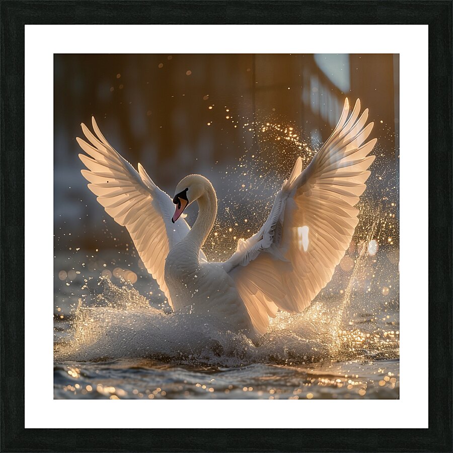 Soothing Swan Picture Frame print
