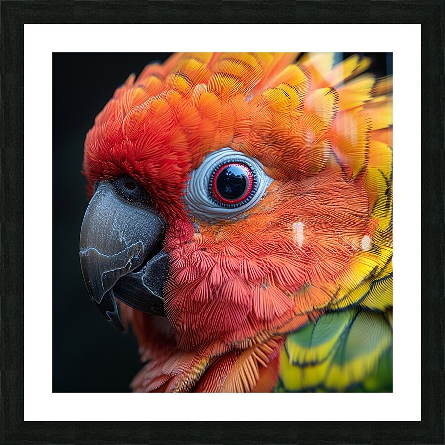 Adorable Sun Conure Parrot Picture Frame print