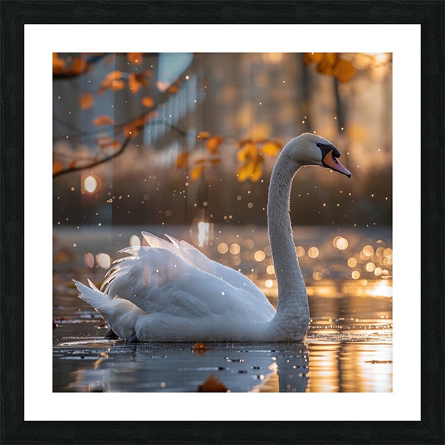 Melodic Swan Picture Frame print