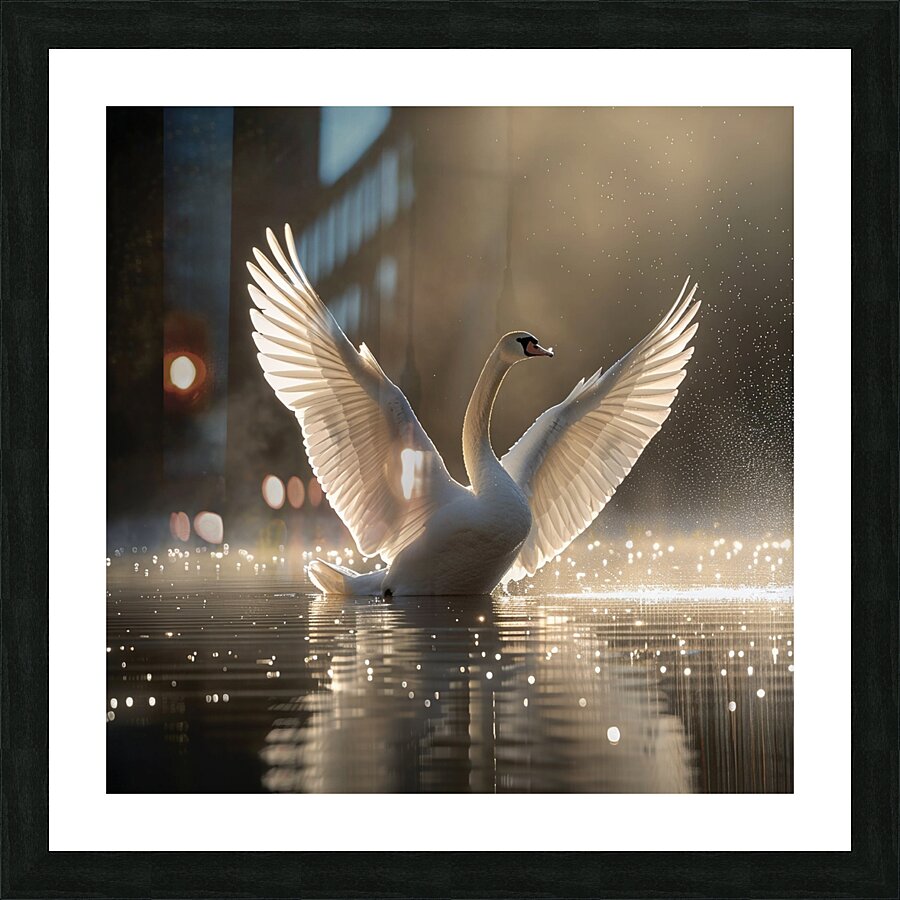 Radiant Swan Picture Frame print
