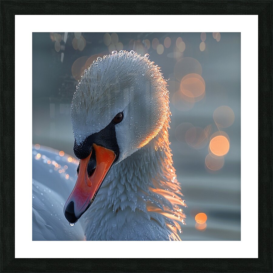 Soaring Swan Picture Frame print