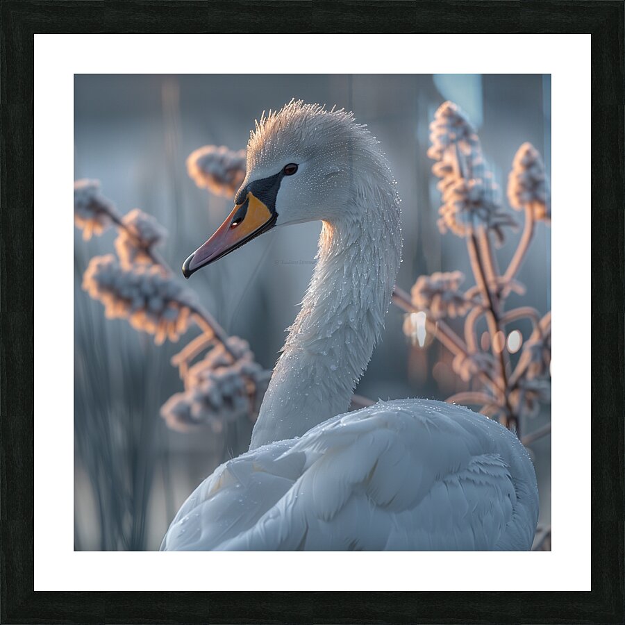 Angelic Swan Picture Frame print