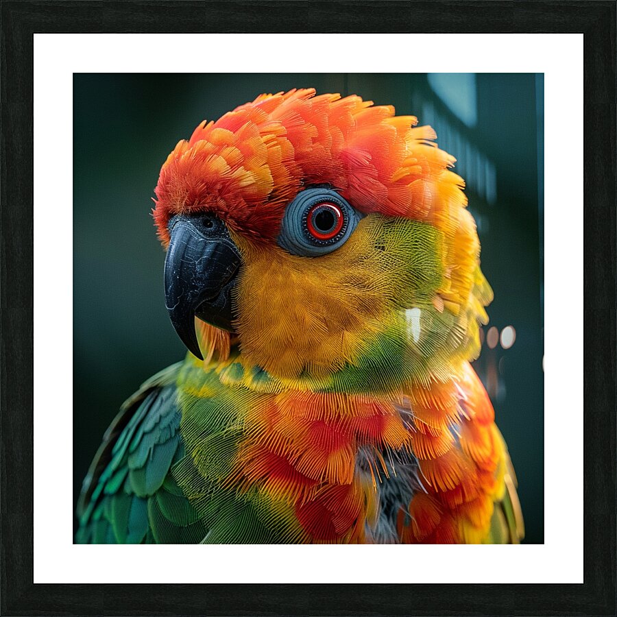 Sun Conure Bird Picture Frame print