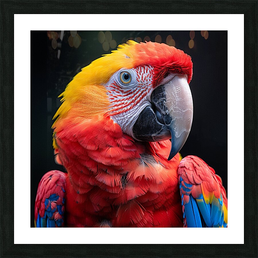 Tropical Macaw Picture Frame print