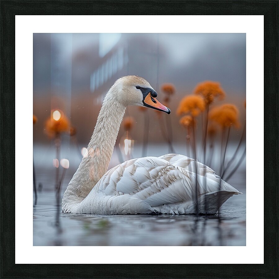 Swan Lake Elegance Picture Frame print