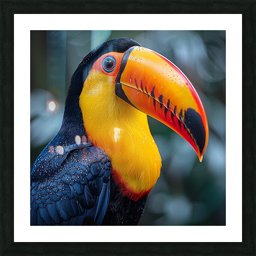 Beautiful Toucan Bird Picture Frame print