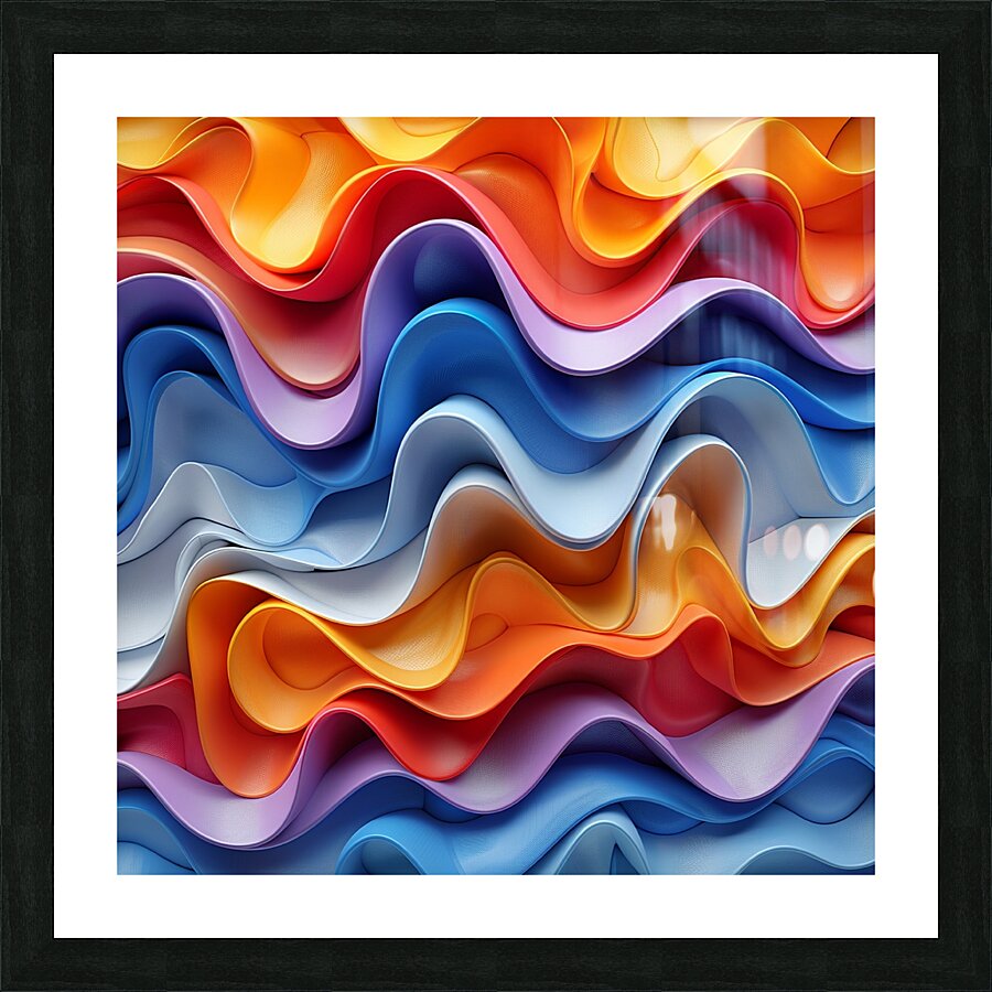 Rainbow Abstract Picture Frame print
