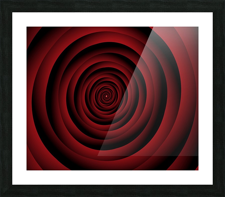 Abstract Concentric Spiral Circles Picture Frame print