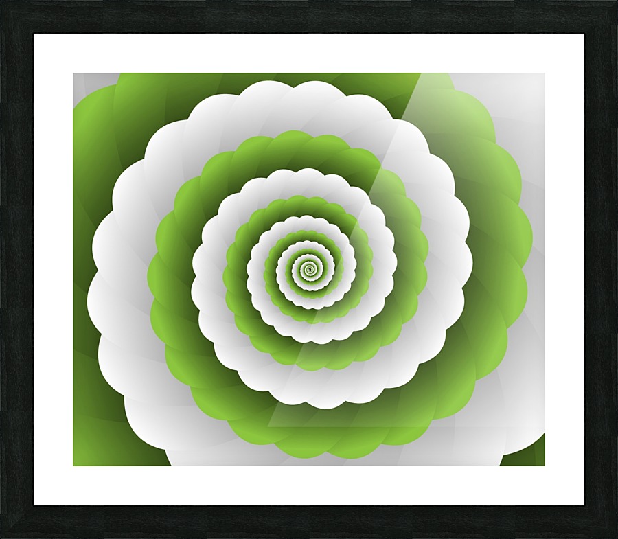Green Modern Floral Interior Design Picture Frame print