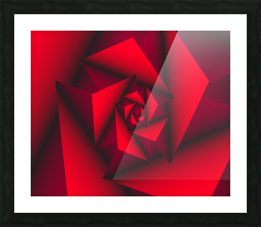 Red Abstract Geometric Picture Frame print