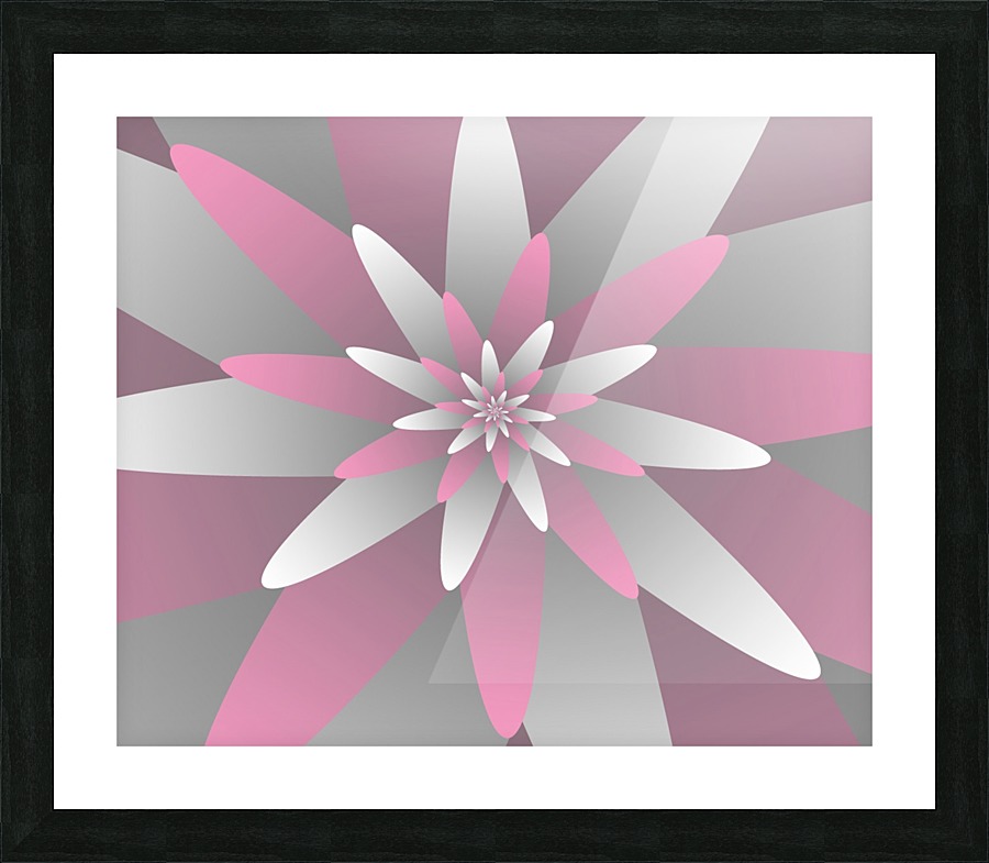 Pink Floral Picture Frame print