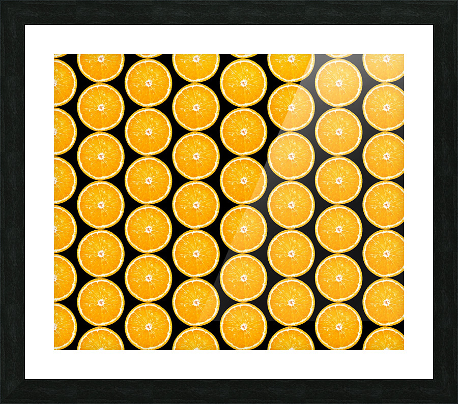 Orange Fruit Pattern Picture Frame print