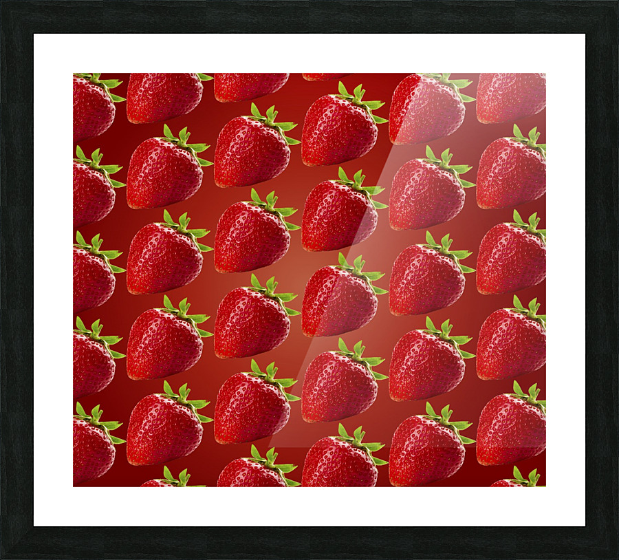 Straw Berry Pattern Picture Frame print