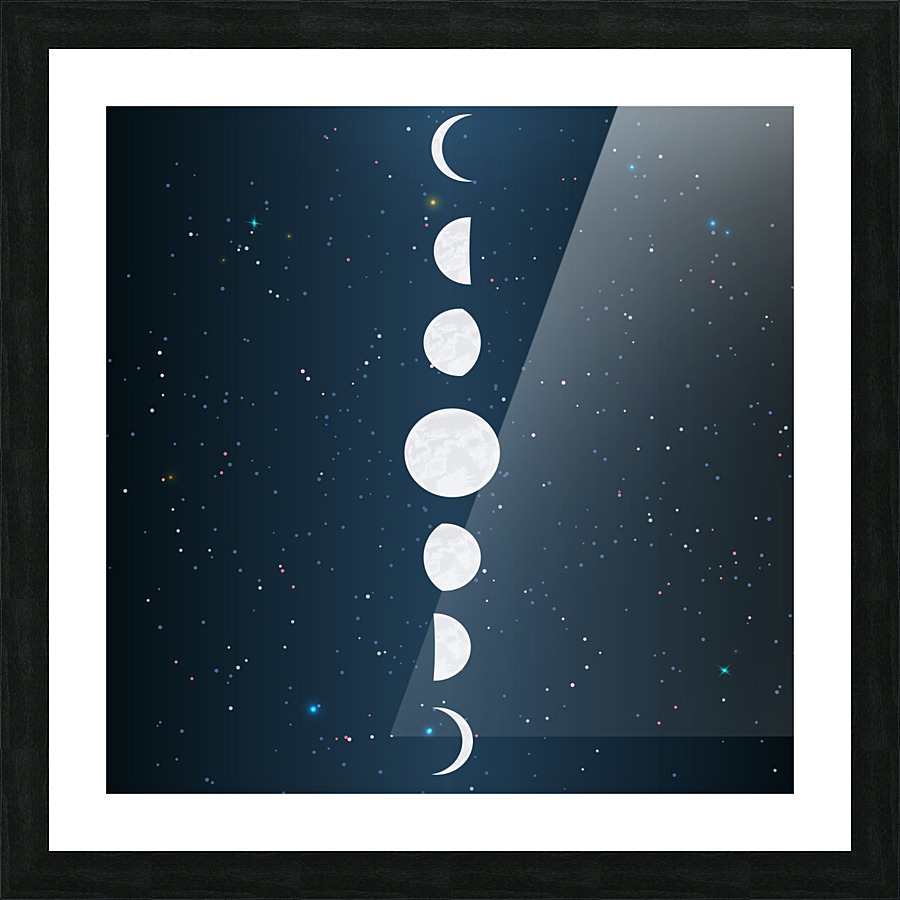 Moon Phase Circle Picture Frame print