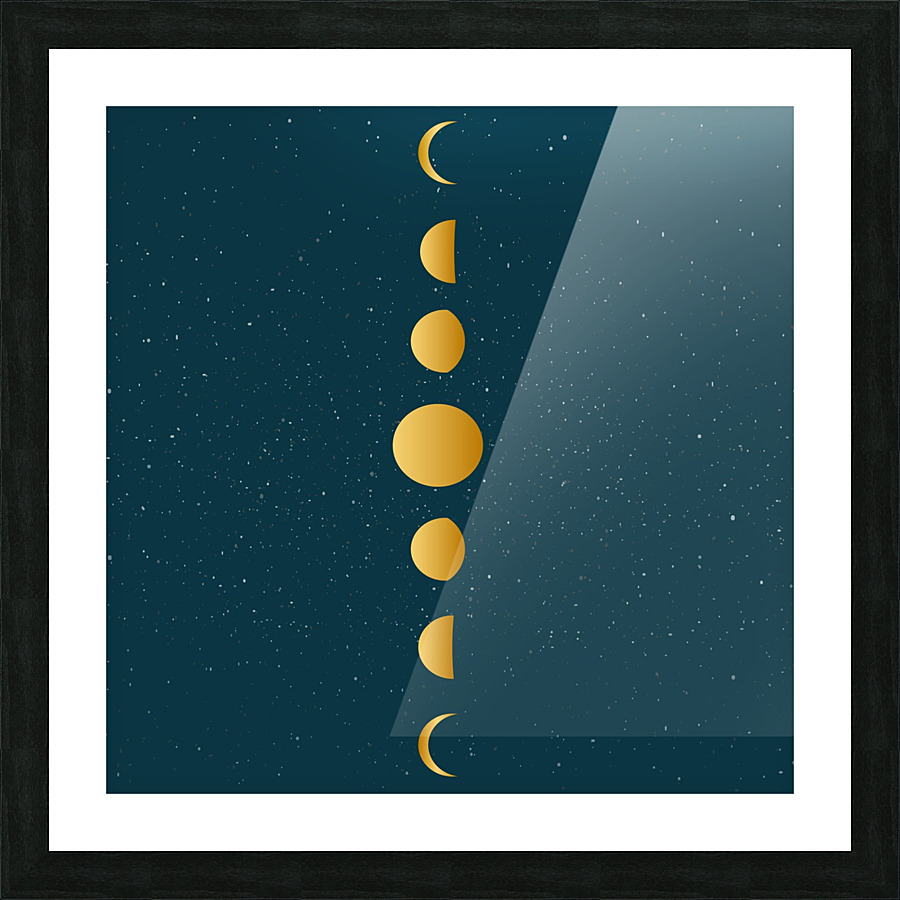 Moon Phase Cycle  Picture Frame print