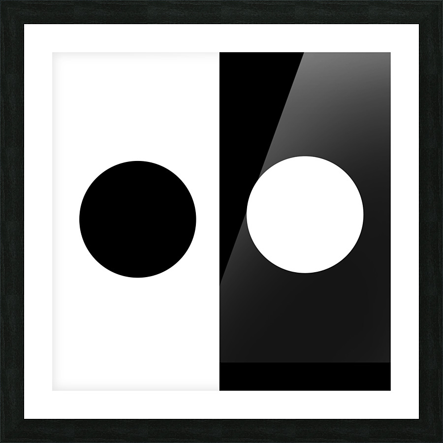 Black and White Dots Picture Frame print